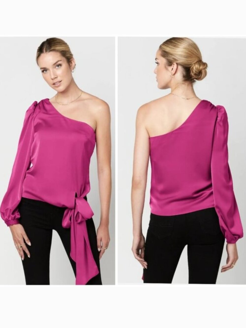 Buffalo David Bitton One Shoulder McKay Blouse Size Medium